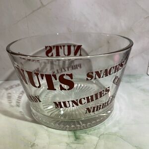 Vintage MCM Wheaton Glass Retro Clear Glass Snack Serving Bowl, Munchies, Snacks